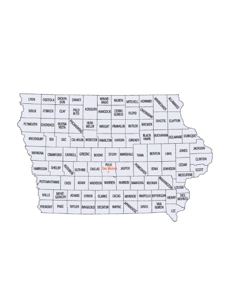 Iowa Map